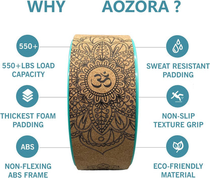 Yoga Wheel 13" with Most Detailed Book Step by Step Guide on How to Do 30+ Poses,! Perfect for Stretching and Improving Backbends
