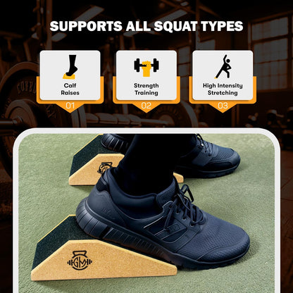 Cork Squat Wedge Anti-Slip 2PCS  