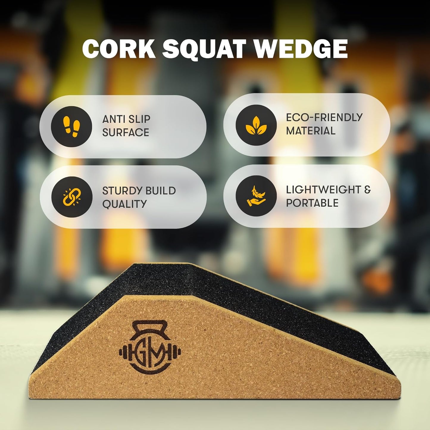 Cork Squat Wedge Anti-Slip 2PCS  