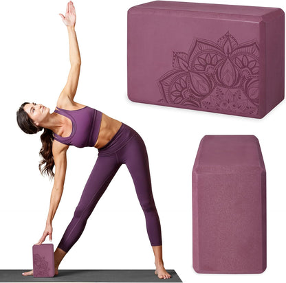 Yoga Block - Supportive Latex-Free Eva Foam - Soft Non-Slip