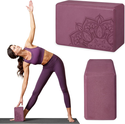 Yoga Block - Supportive Latex-Free Eva Foam - Soft Non-Slip